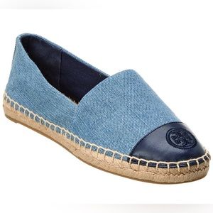 Tory Burch Colorblocked Canvas & Leather Espadrille. Brand new in box. Size 9.5